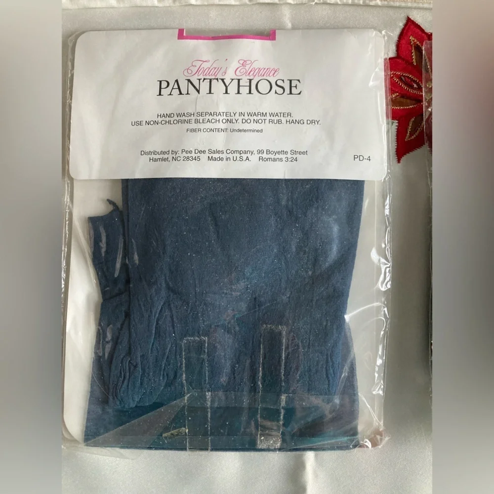 Vintage Lot Of Ladies Pantyhose Queen Size Navy Black Lt Beige Ivory